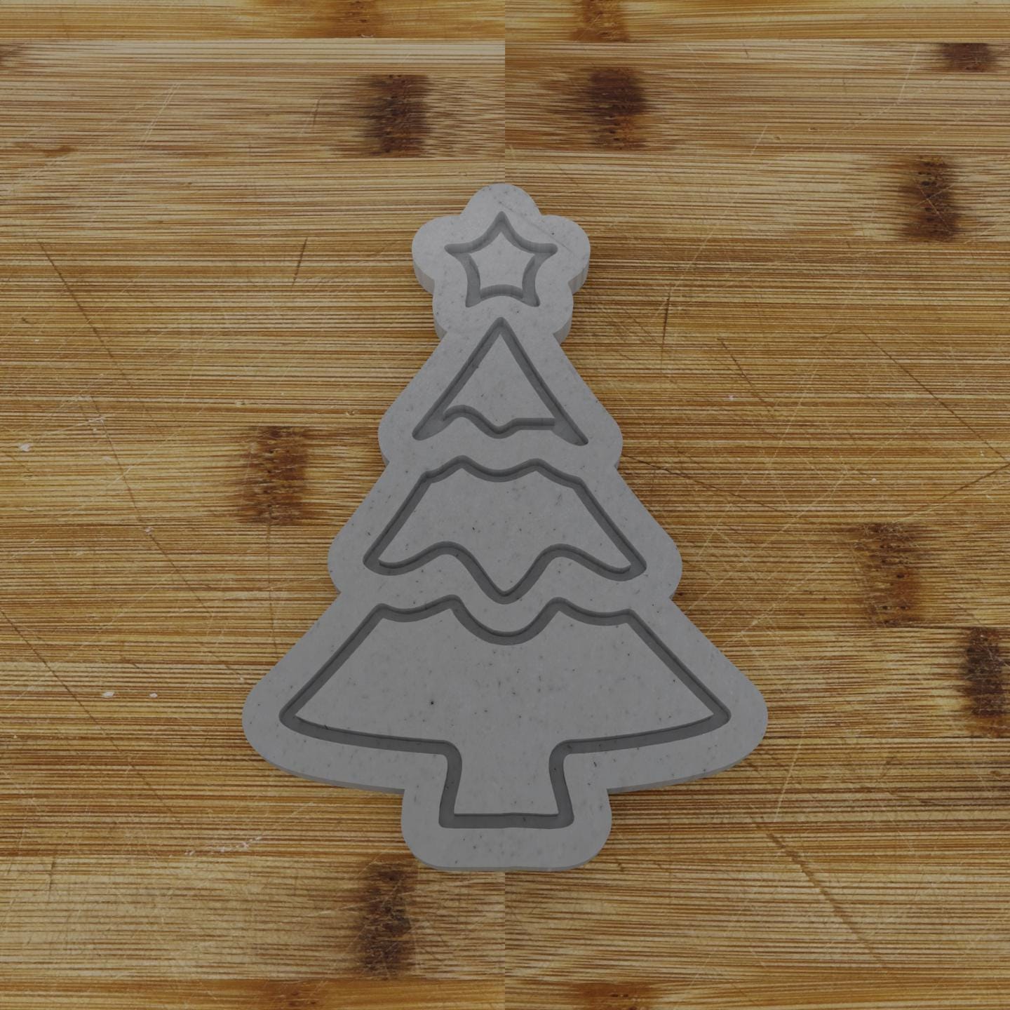 Tree with Star 2 Cookie Cutter | Classic Christmas Design | Festive Baking Mold