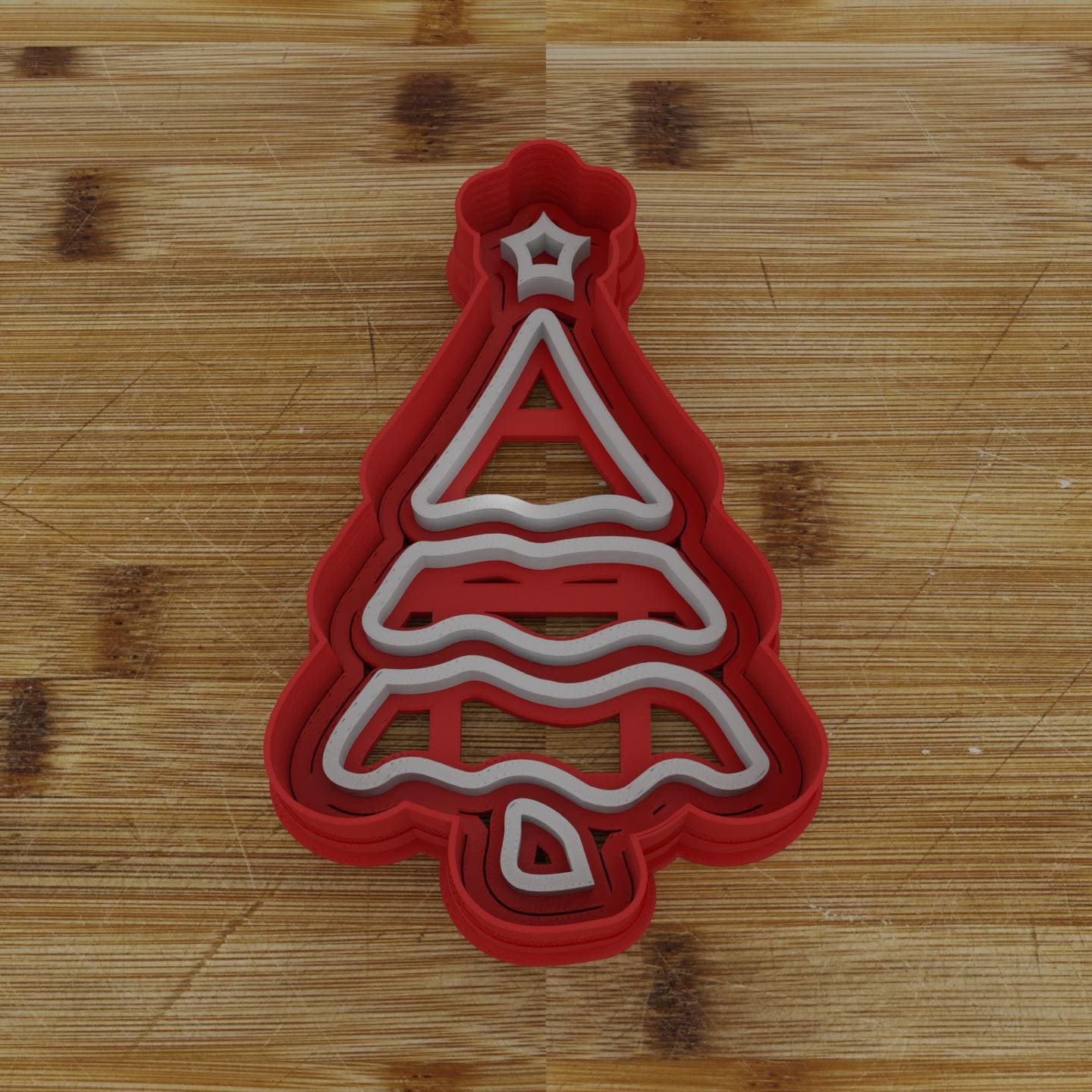 Snowy Tree with Star Cookie Cutter | Magical Christmas Design | Festive Baking Shape