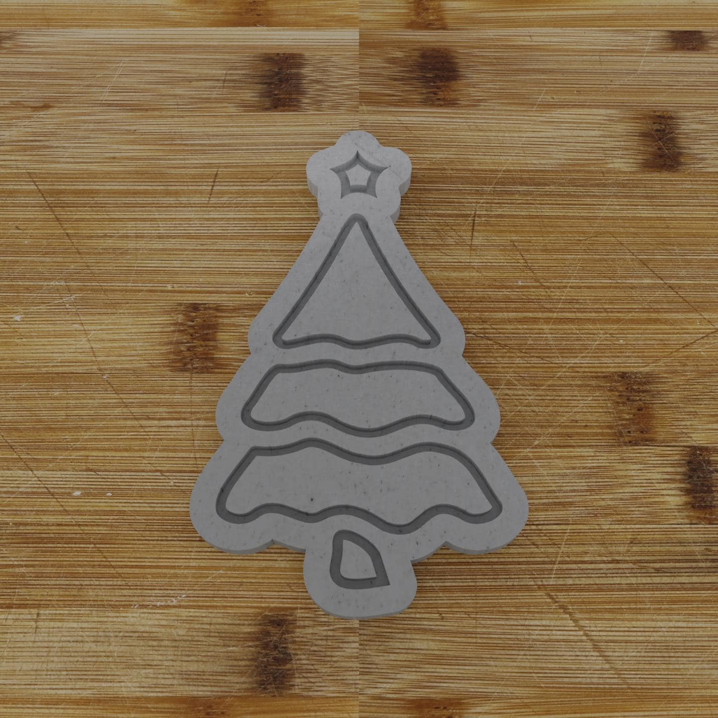 Snowy Tree with Star Cookie Cutter | Magical Christmas Design | Festive Baking Shape