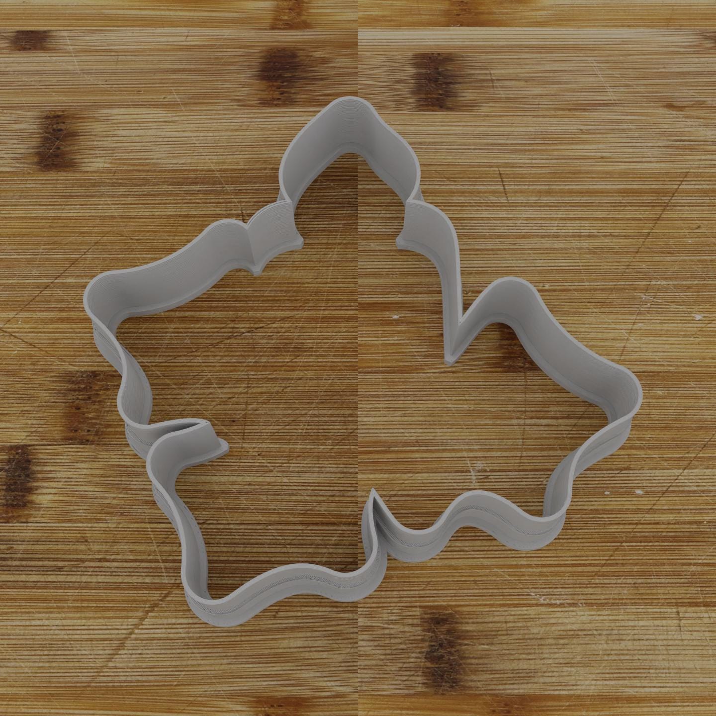 Candle and Holly Cookie Cutter | Traditional Christmas Design | Festive Baking Mold