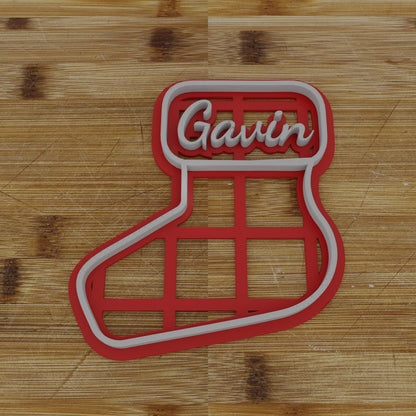 Customized Stocking Cookie Cutter | Classic Holiday Shape | Christmas Baking Essential