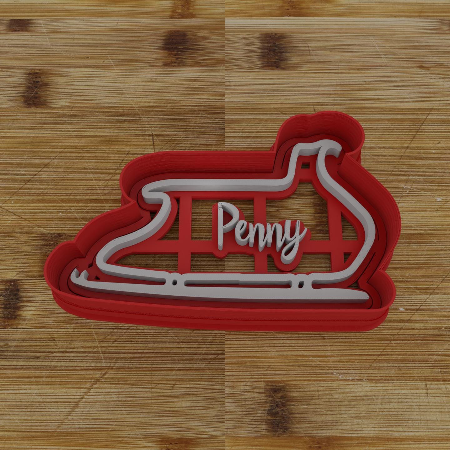 Personalized Santa's Sleigh Cookie Cutter | Christmas Eve Design | Holiday Baking Mold