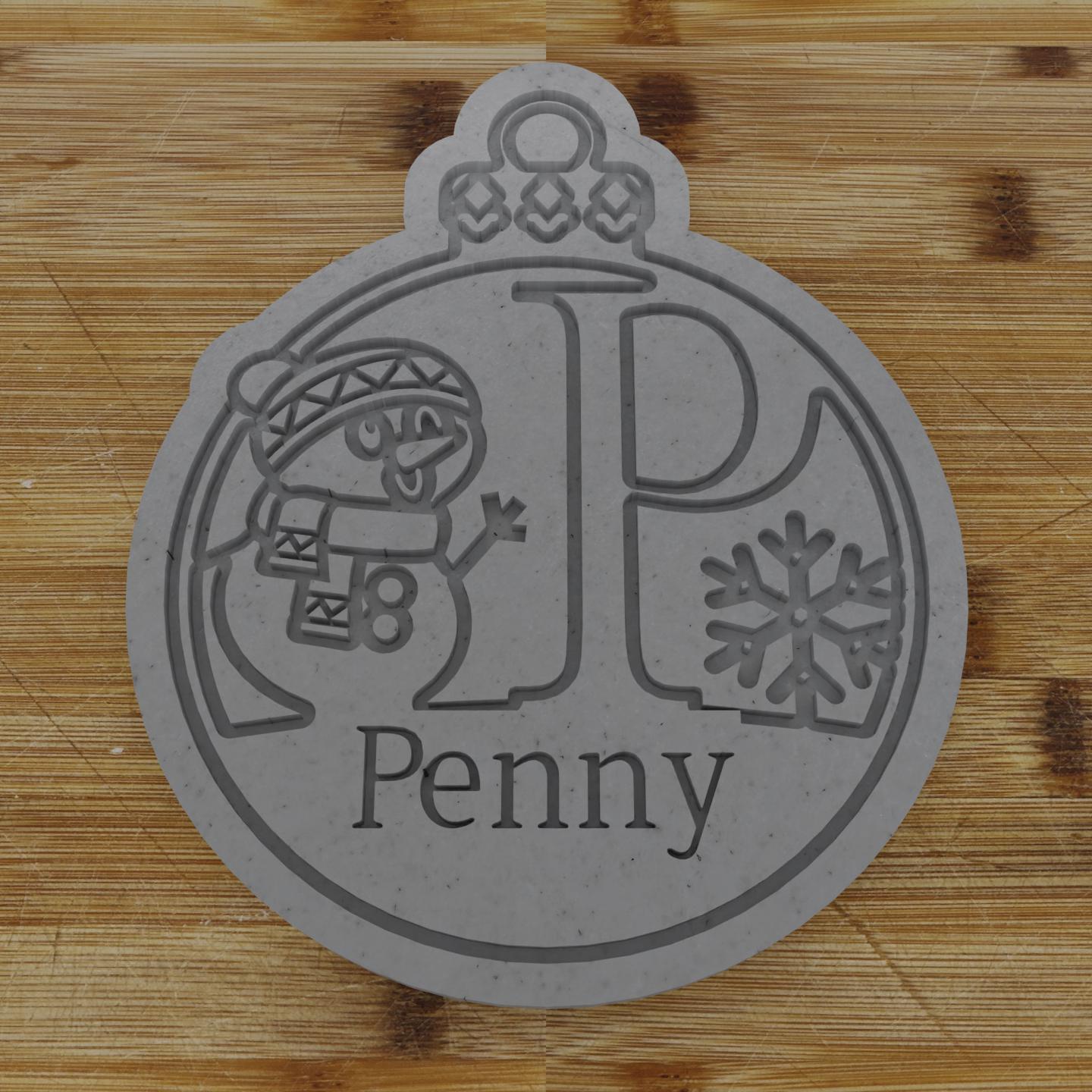 Custom Monogram Cookie Cutter | Ornament Cookie Cutter | Tree Ball | Custom Christmas Tree Ball