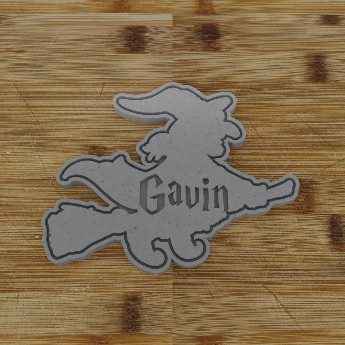 Personalized Witch Silhouette Cookie Cutter | Spooky Theme Favor