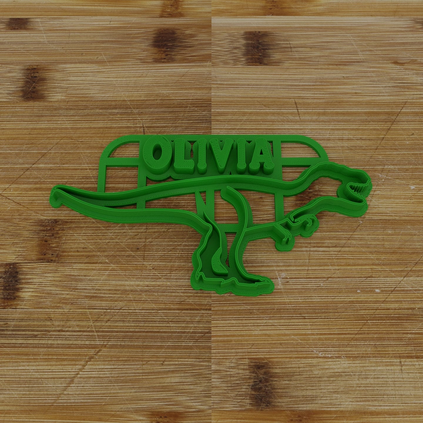 Personalized T-Rex Cookie Cutter | Personalized Kids Birthday Party Favor | Personalized Dinosaur