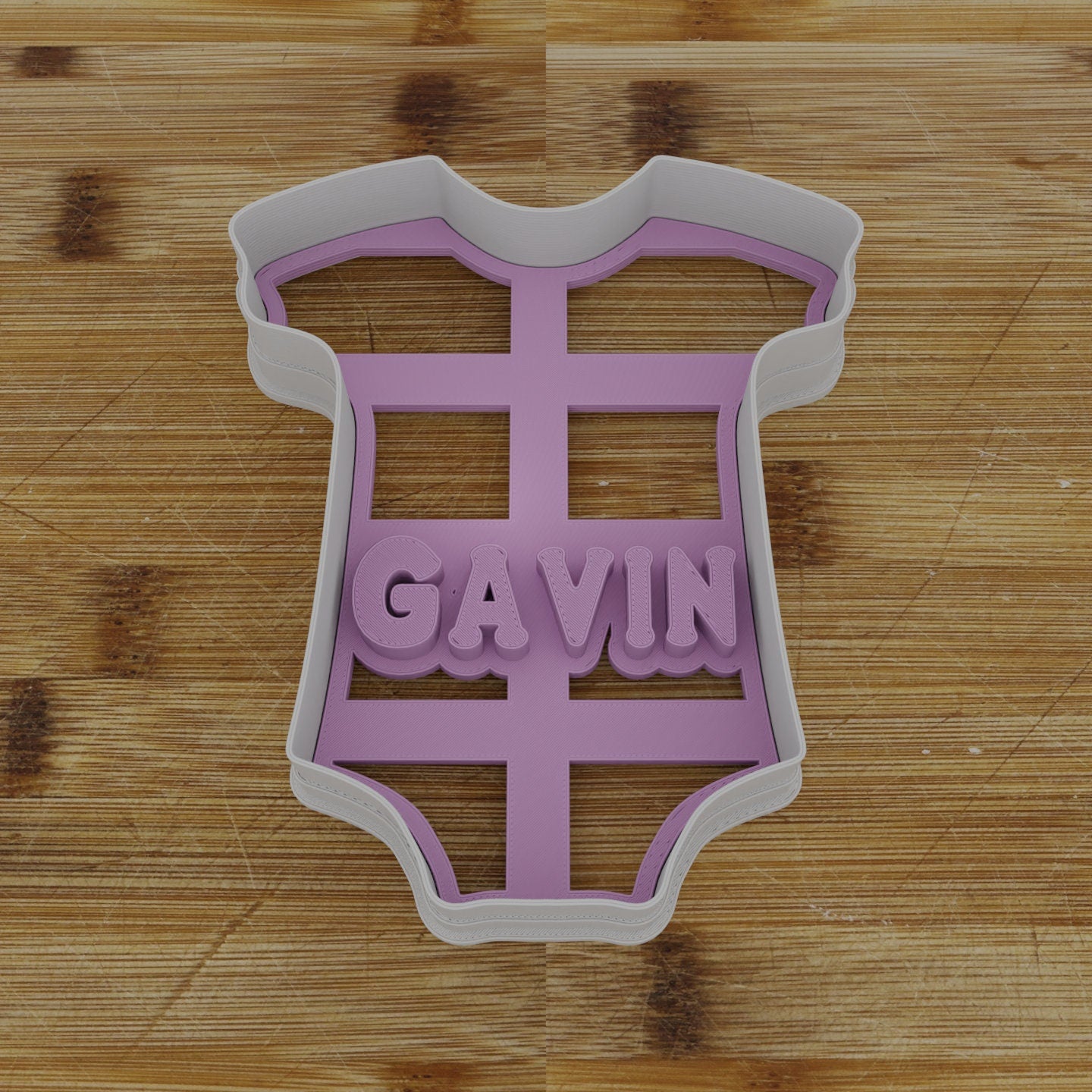 Personalized Baby Onesie Cookie Cutter | Custom Name Baby Shower Favor