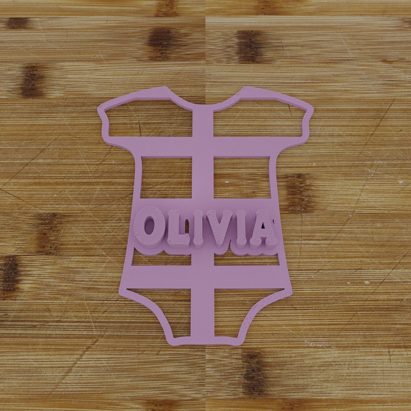 Personalized Baby Onesie Cookie Cutter | Custom Name Baby Shower Favor