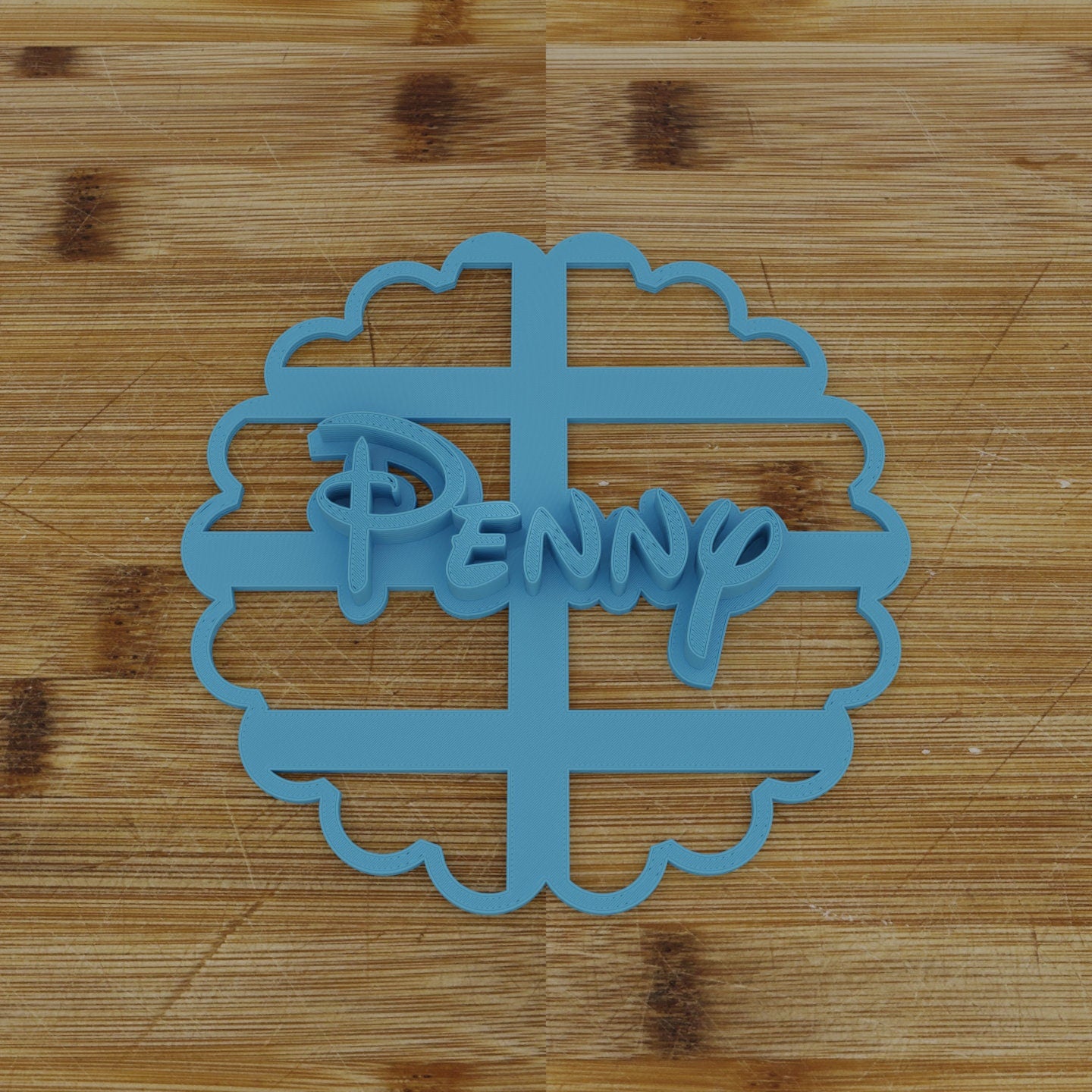 CUSTOM Cookie Cutter - Three Lines || Multiple Shapes and Sizes - Mickey Font