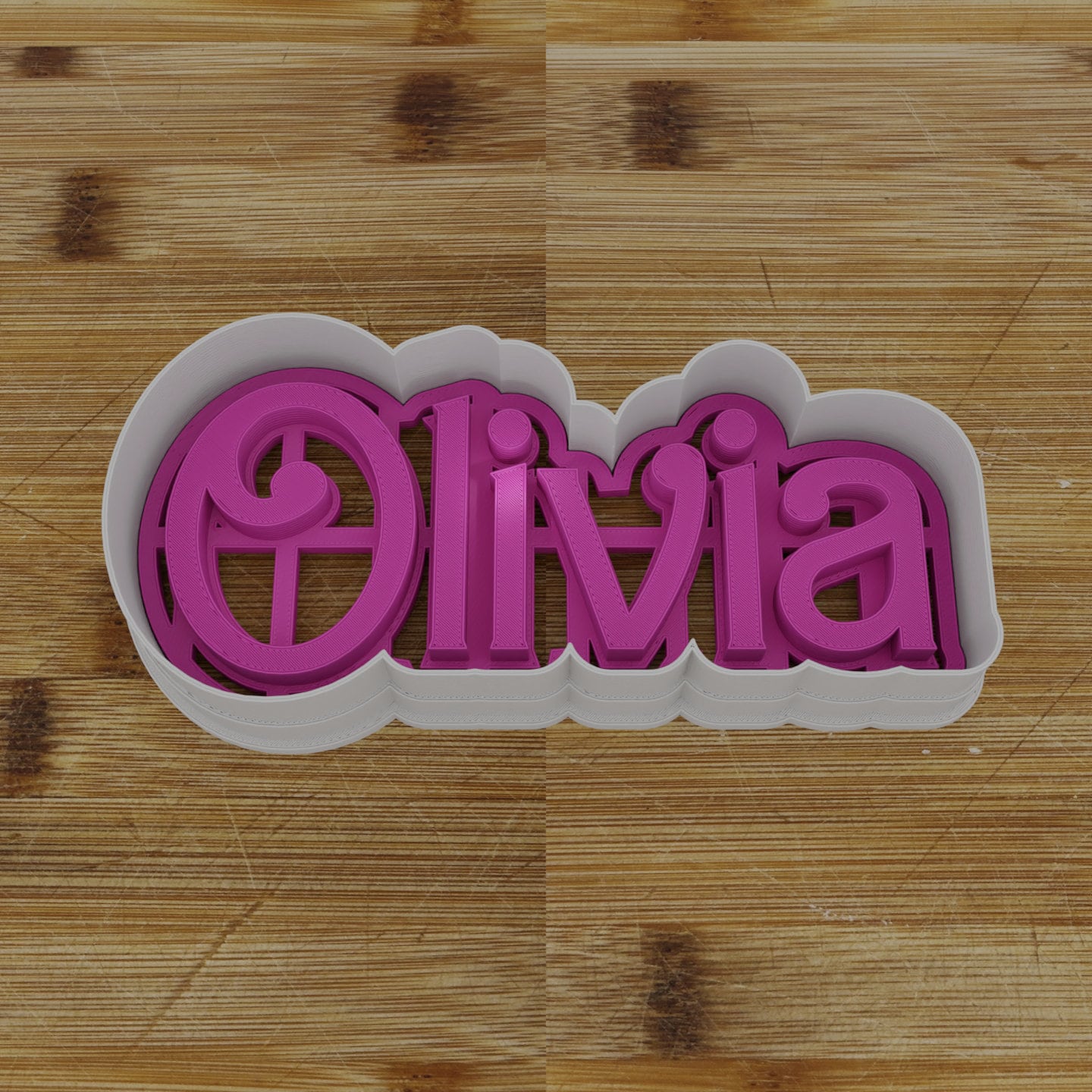 CUSTOM Name | Cookie Cutter & Stamp | Retro Doll Font