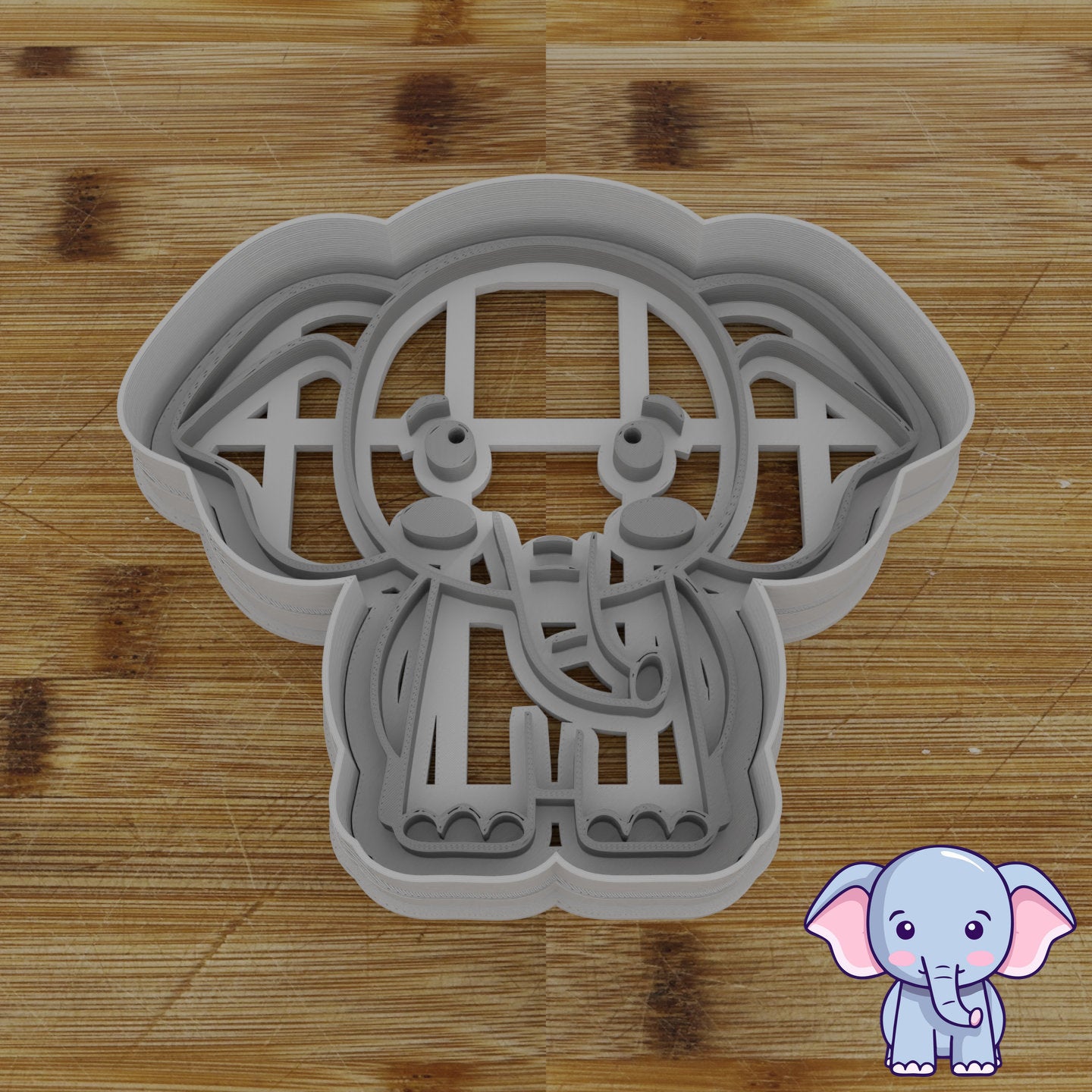 Personalizable 2pc. Elephant Cookie Cutter | Safari Party Favor