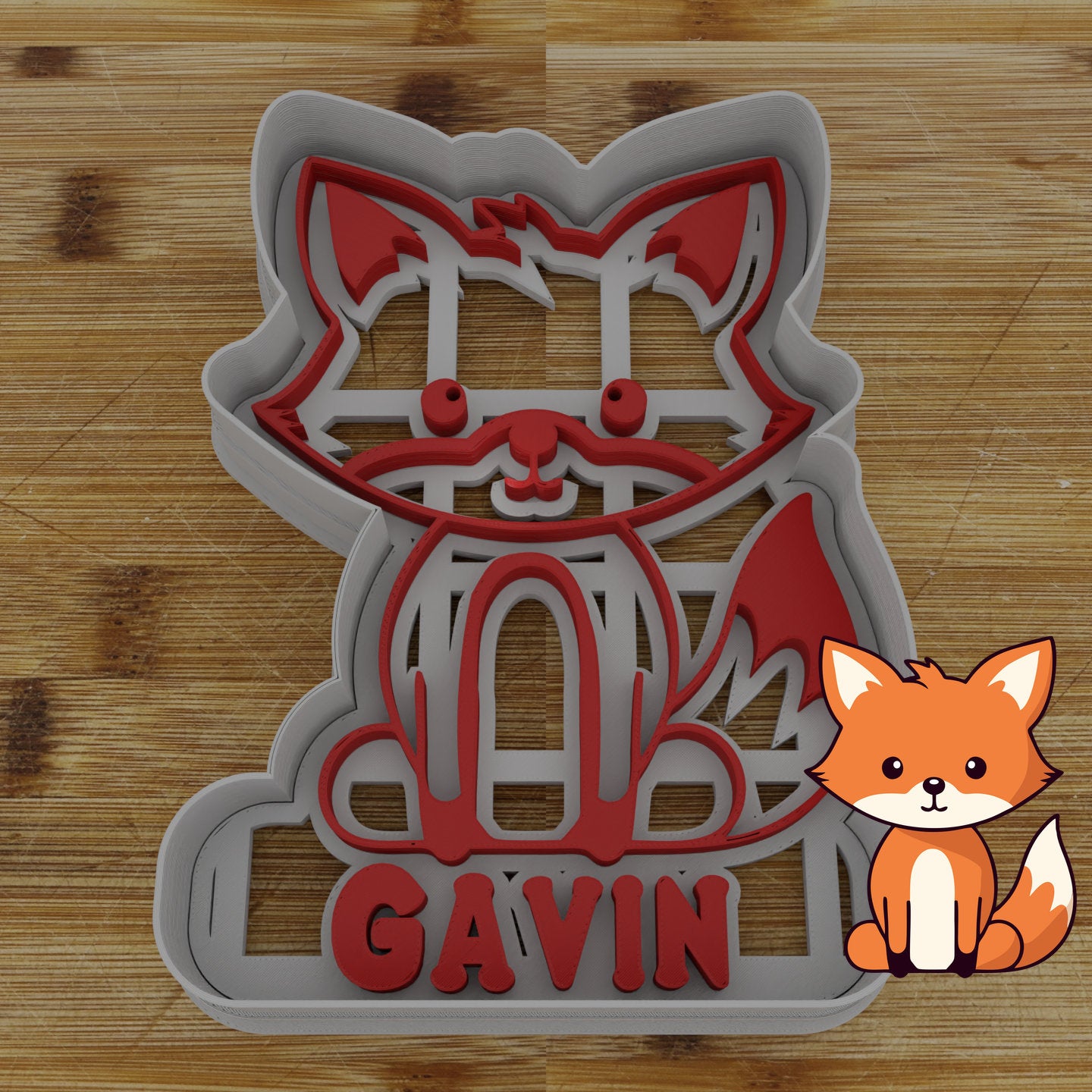 Personalizable 2pc. Fox Cookie Cutter | Woodland Animal Party Favor