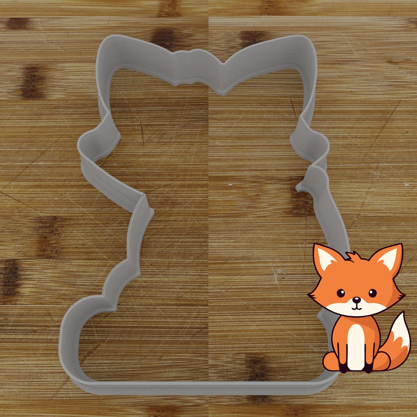 Personalizable 2pc. Fox Cookie Cutter | Woodland Animal Party Favor