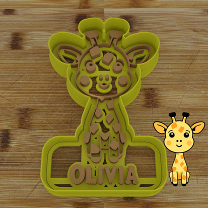 Personalizable 2pc. Giraffe Cookie Cutter | Safari Party Favor