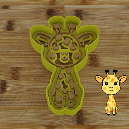 Personalizable 2pc. Giraffe Cookie Cutter | Safari Party Favor