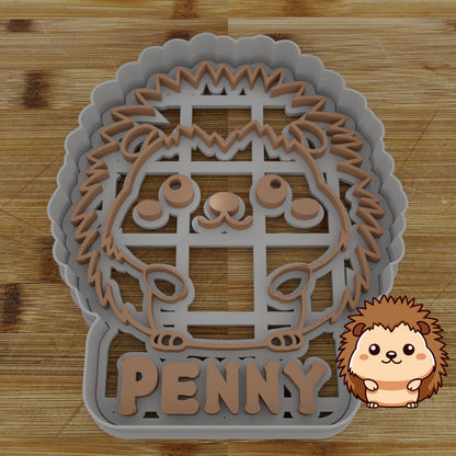 Personalizable 2pc. Hedgehog Cookie Cutter | Woodland Animal Party Favor