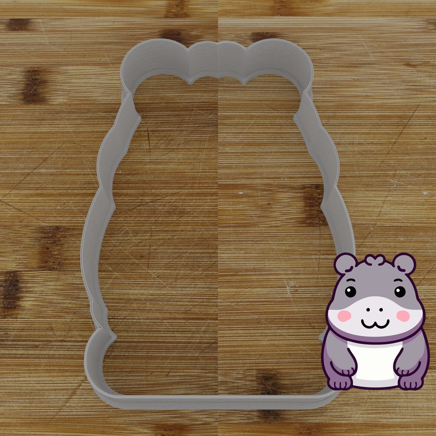 Personalizable 2pc. Hippo Cookie Cutter | Safari Party Favor