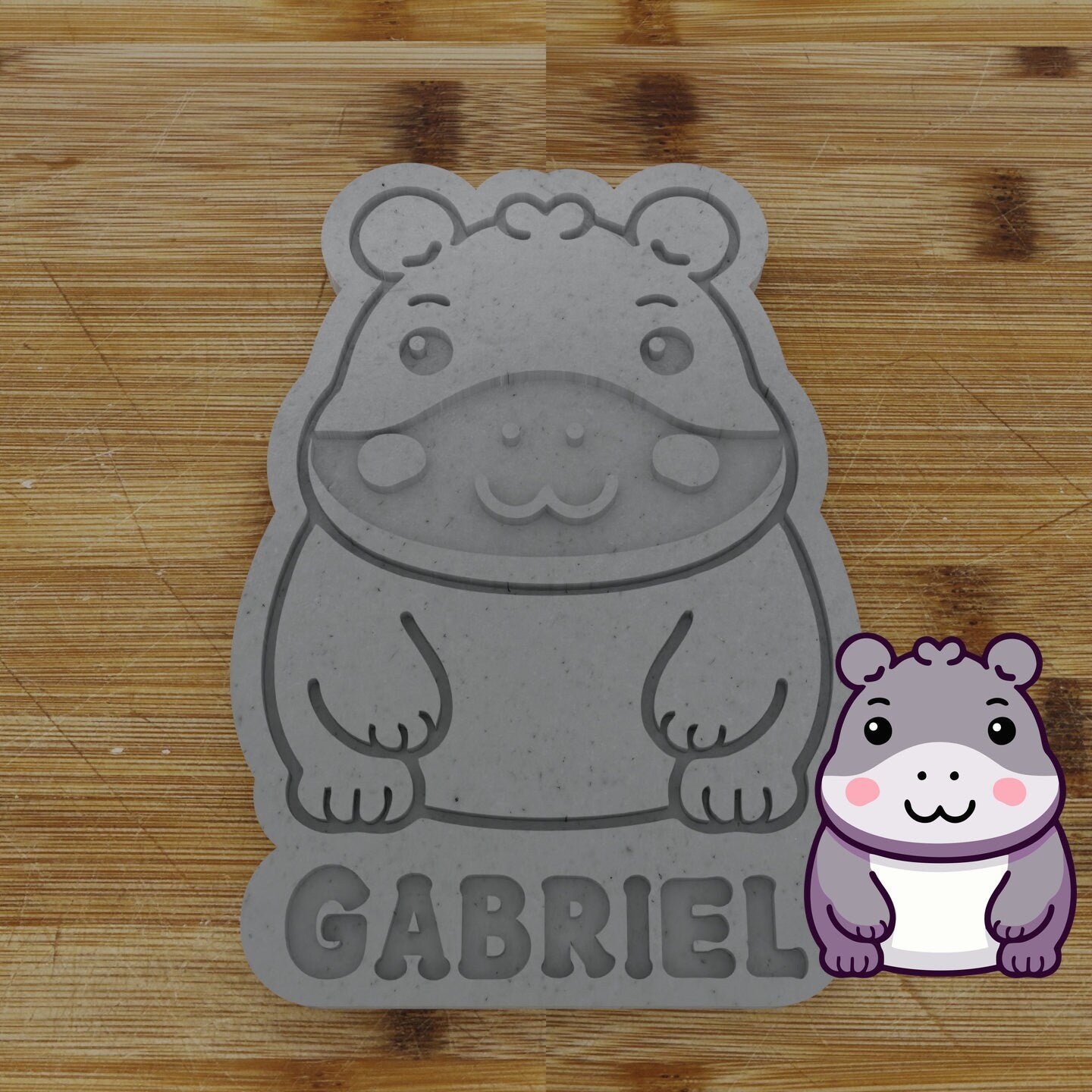 Personalizable 2pc. Hippo Cookie Cutter | Safari Party Favor