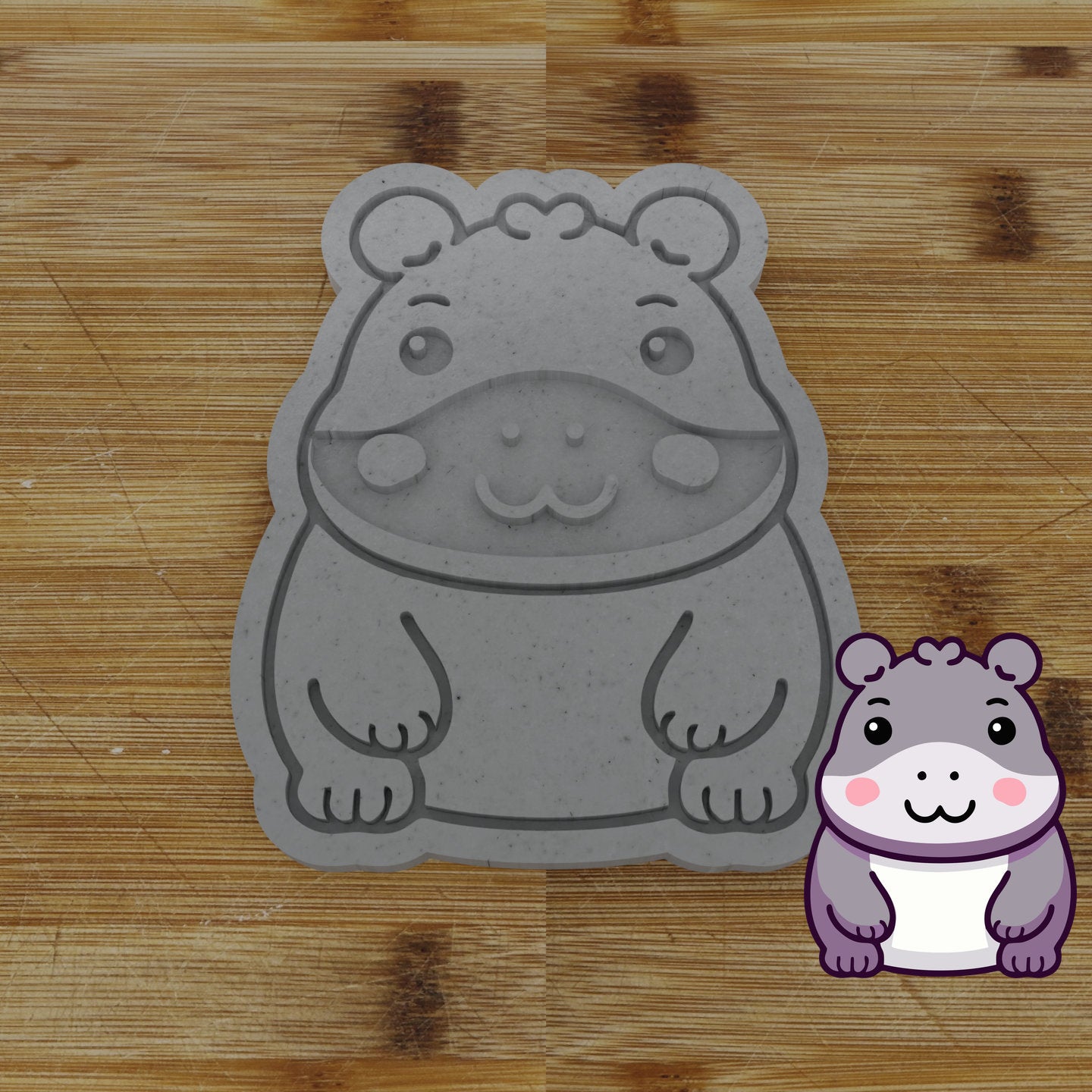 Personalizable 2pc. Hippo Cookie Cutter | Safari Party Favor