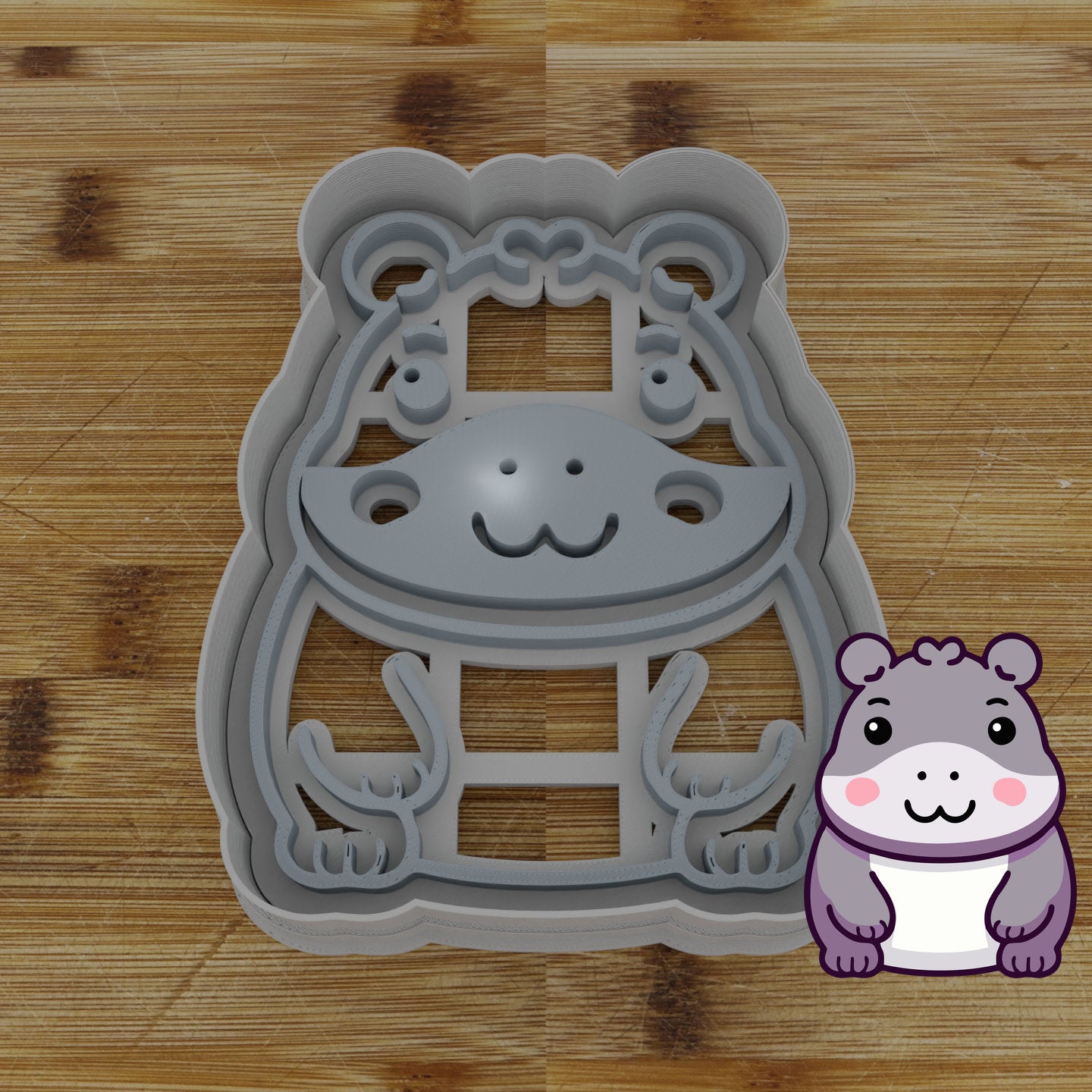 Personalizable 2pc. Hippo Cookie Cutter | Safari Party Favor