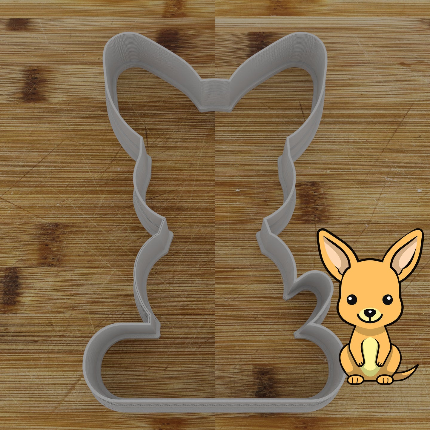 Personalizable 2pc. Kangaroo Cookie Cutter | Australian Animal Party Favor