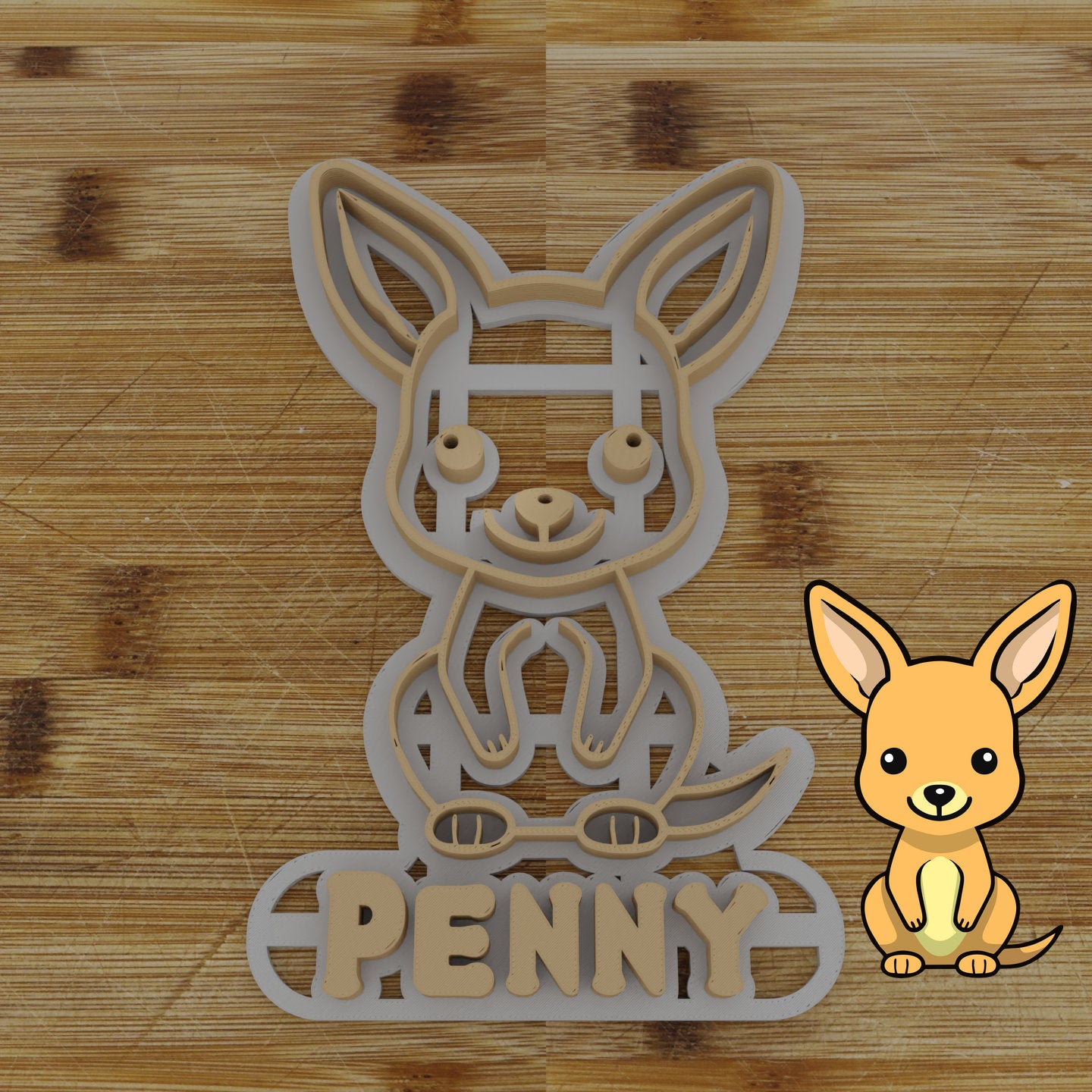 Personalizable 2pc. Kangaroo Cookie Cutter | Australian Animal Party Favor