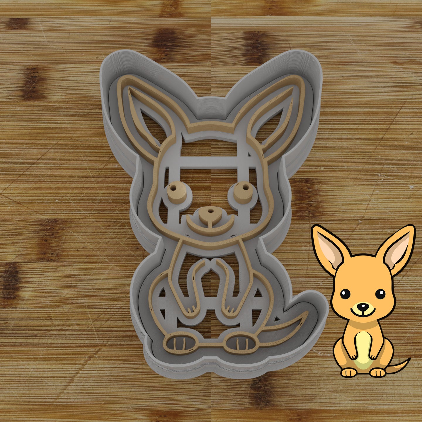 Personalizable 2pc. Kangaroo Cookie Cutter | Australian Animal Party Favor