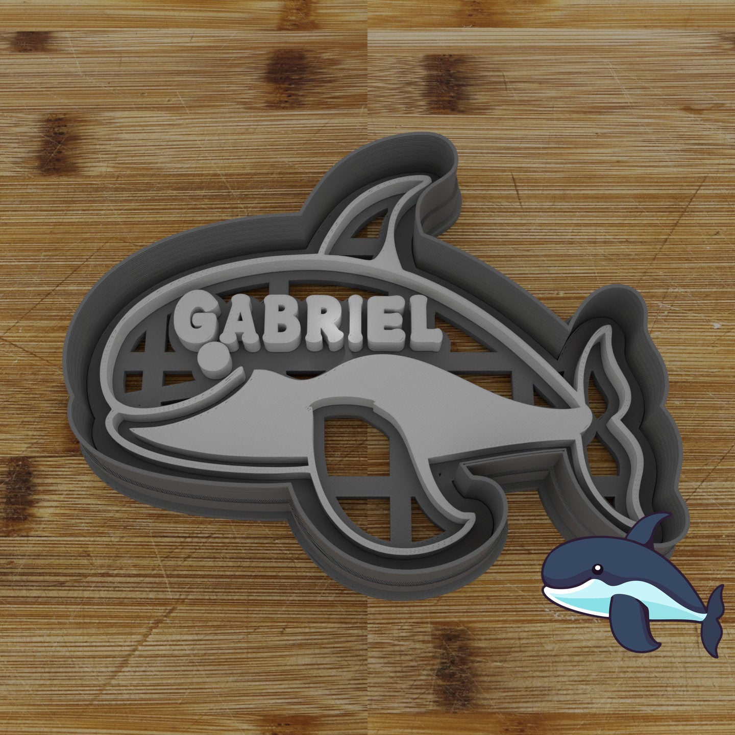 Personalizable 2 pc. Killer Whale Cookie Cutter | Ocean Animal Party Favor