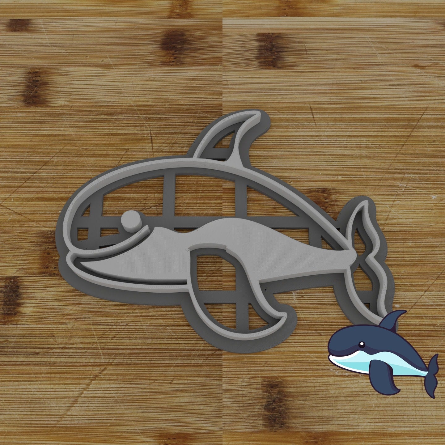 Personalizable 2 pc. Killer Whale Cookie Cutter | Ocean Animal Party Favor