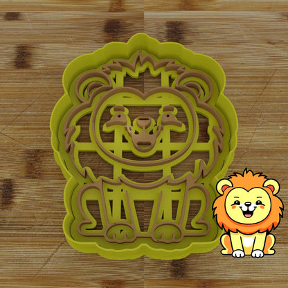 Personalizable 2 pc. Lion Cookie Cutter | Safari Party Favor