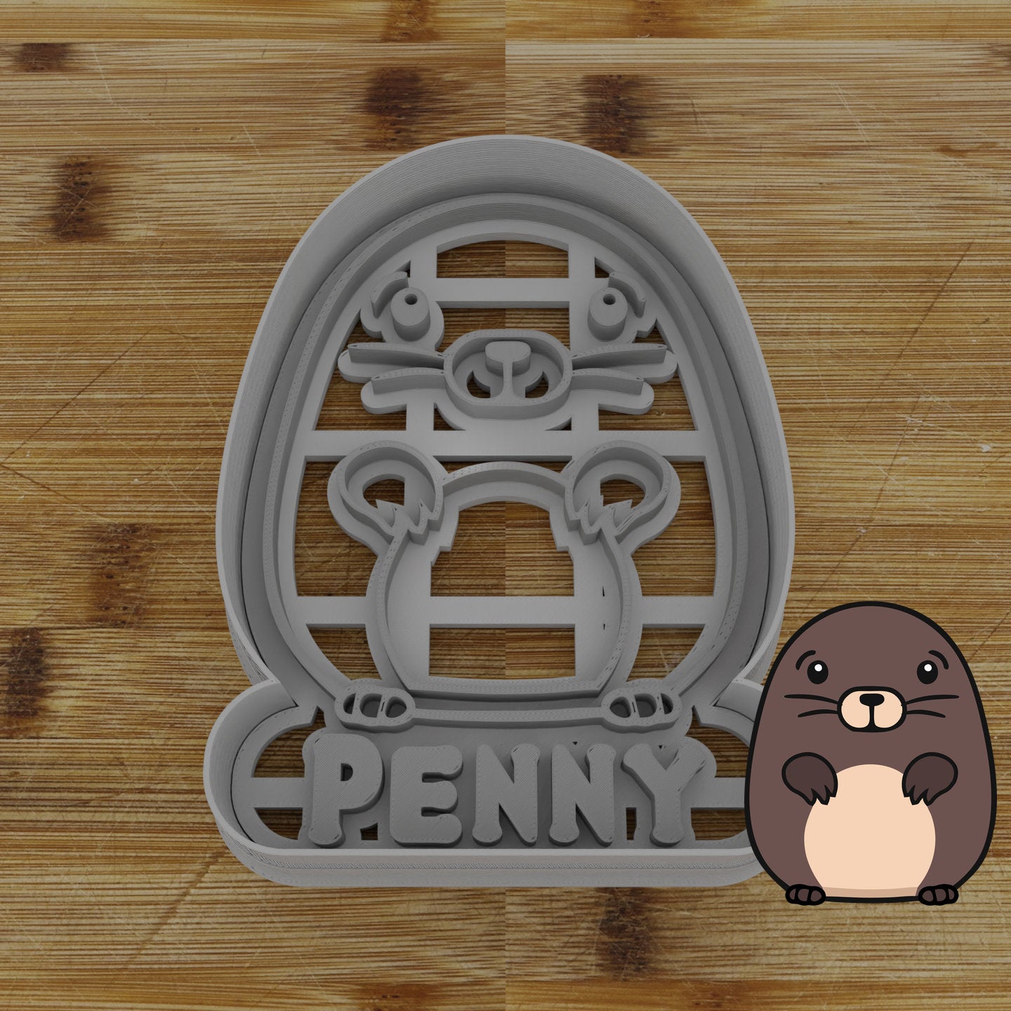 Personalizable 2 pc. Mole Cookie Cutter | Underground Animal Party Favor