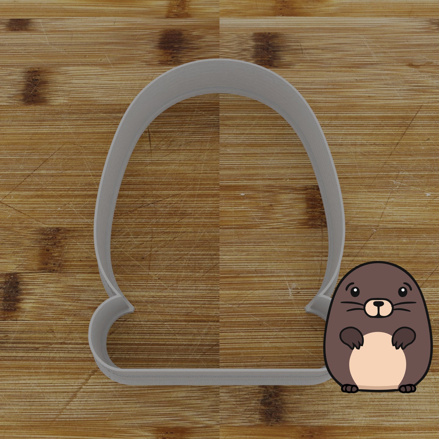 Personalizable 2 pc. Mole Cookie Cutter | Underground Animal Party Favor