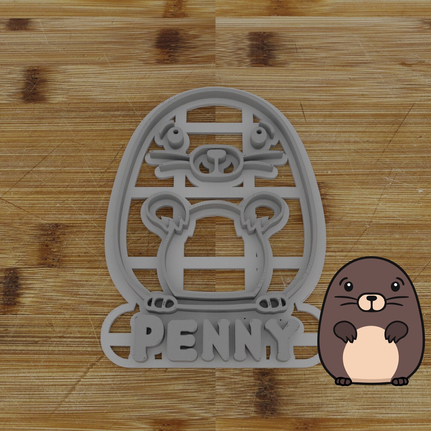 Personalizable 2 pc. Mole Cookie Cutter | Underground Animal Party Favor