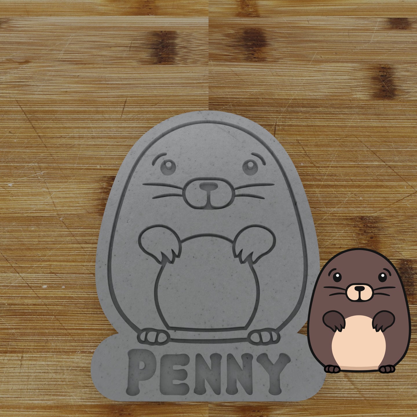 Personalizable 2 pc. Mole Cookie Cutter | Underground Animal Party Favor