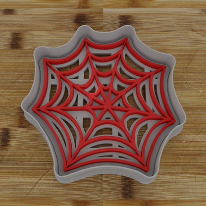 2 pc. Spider Web Halloween Cookie Cutter and Embosser | Intricate Web Cookie Cutter and Embosser