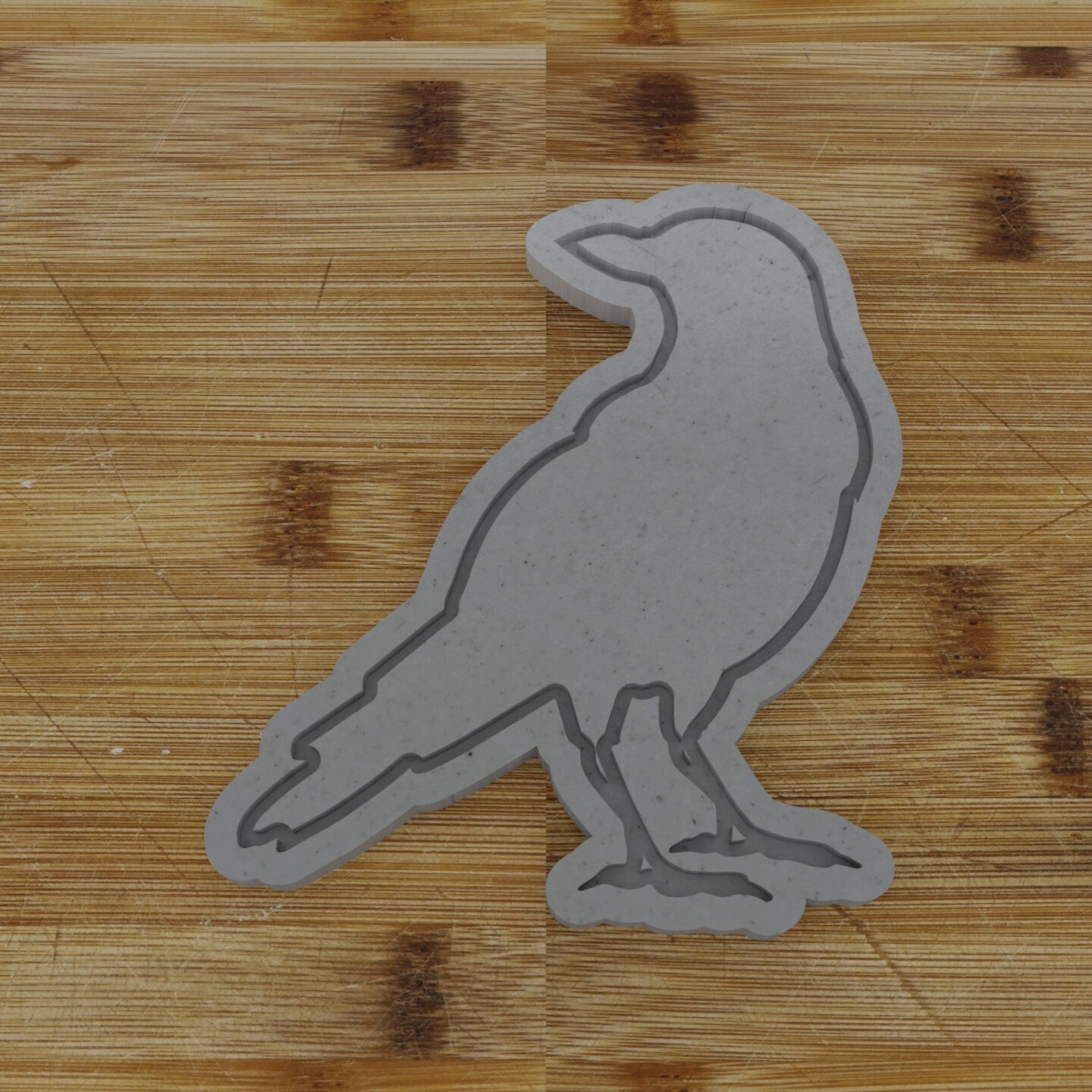 2 pc. Crow Halloween Cookie Cutter and Embosser | Spooky Crow Cookie Cutter and Embosser