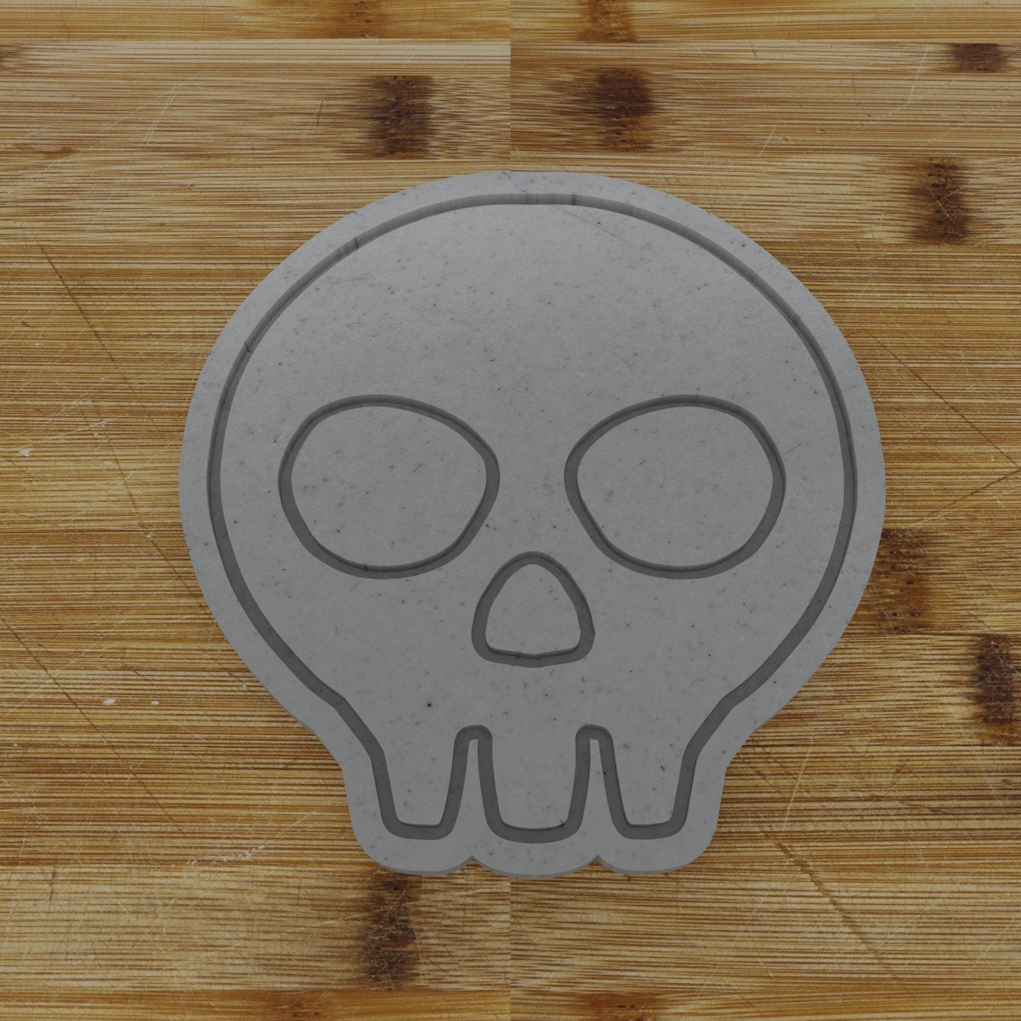 2 pc. Skull Halloween Cookie Cutter and Embosser | Scary Skull Cookie Cutter and Embosser