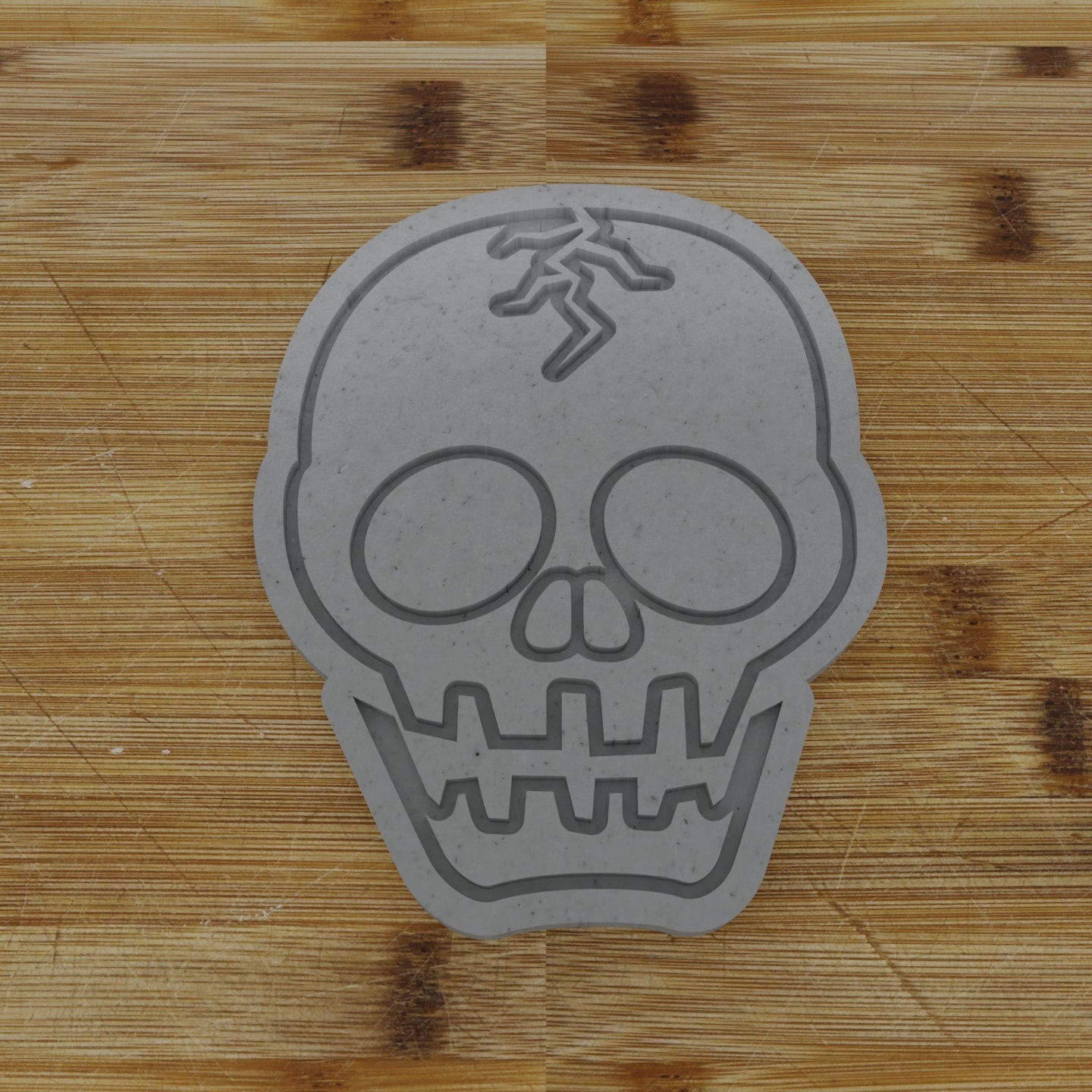 2 pc. Skull and Crossbones Halloween Cookie Cutter and Embosser | Pirate Skull Cookie Cutter and Embosser