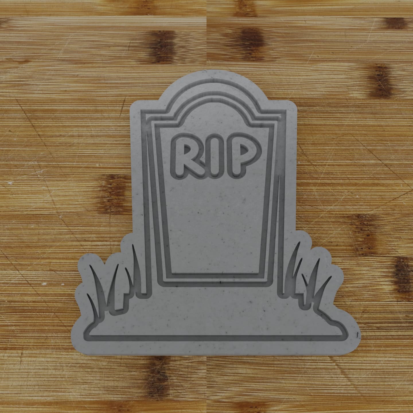 2 pc. RIP Tombstone Halloween Cookie Cutter and Embosser | Rest in Peace Tombstone Cookie Cutter and Embosser