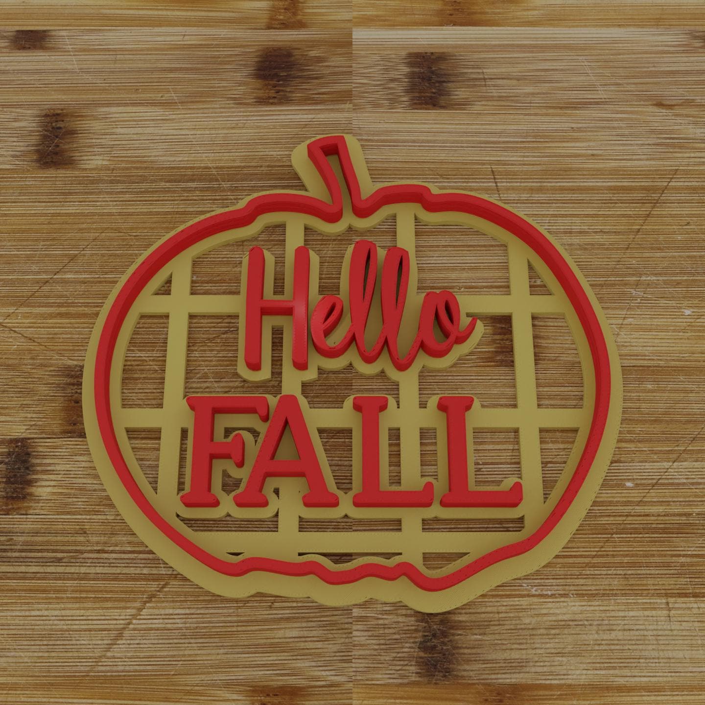 Pumpkin "Hello Fall" Cookie Cutter & Stamp | Pumpkin Cookie Cutter