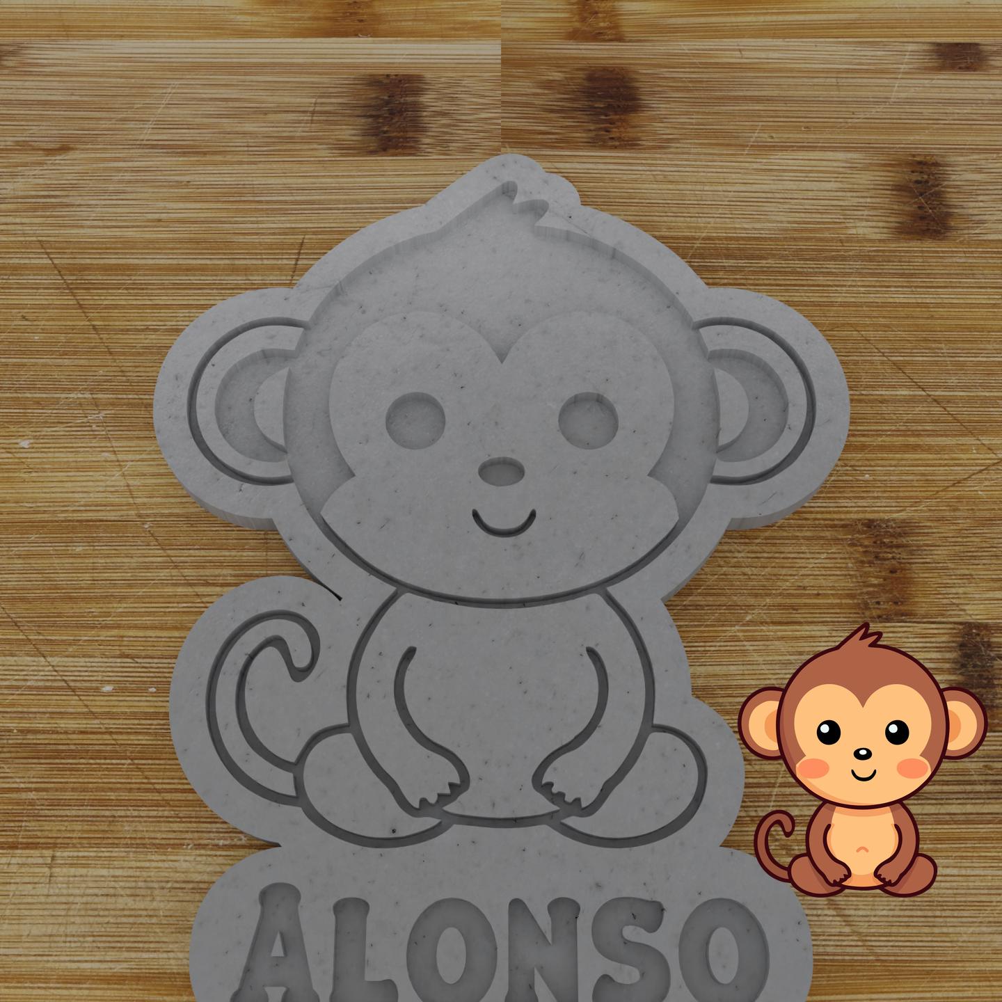 Personalizable 2 pc. Monkey Cookie Cutter | Jungle Animal Party Favor