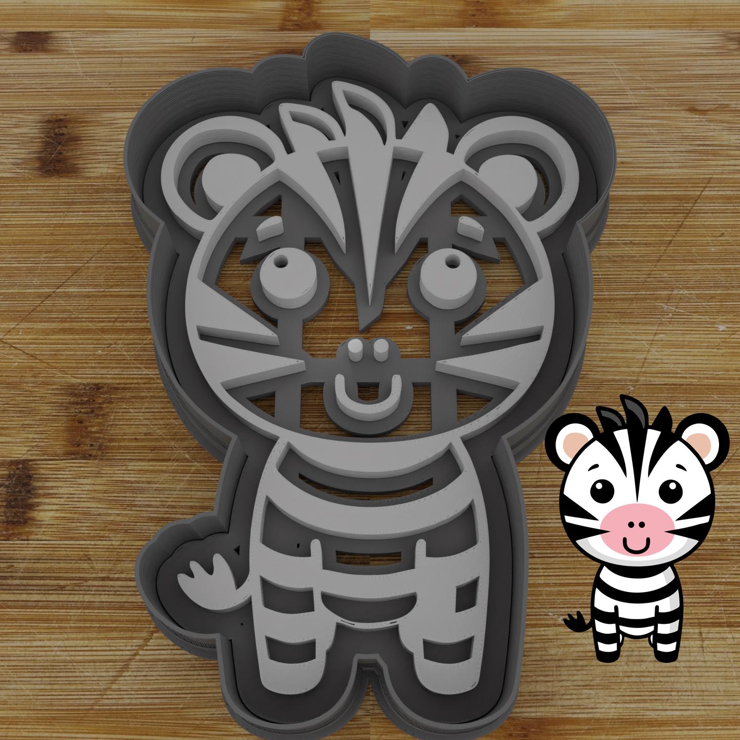 Personalizable 2 pc. Zebra Cookie Cutter | Safari Animal Party Favor