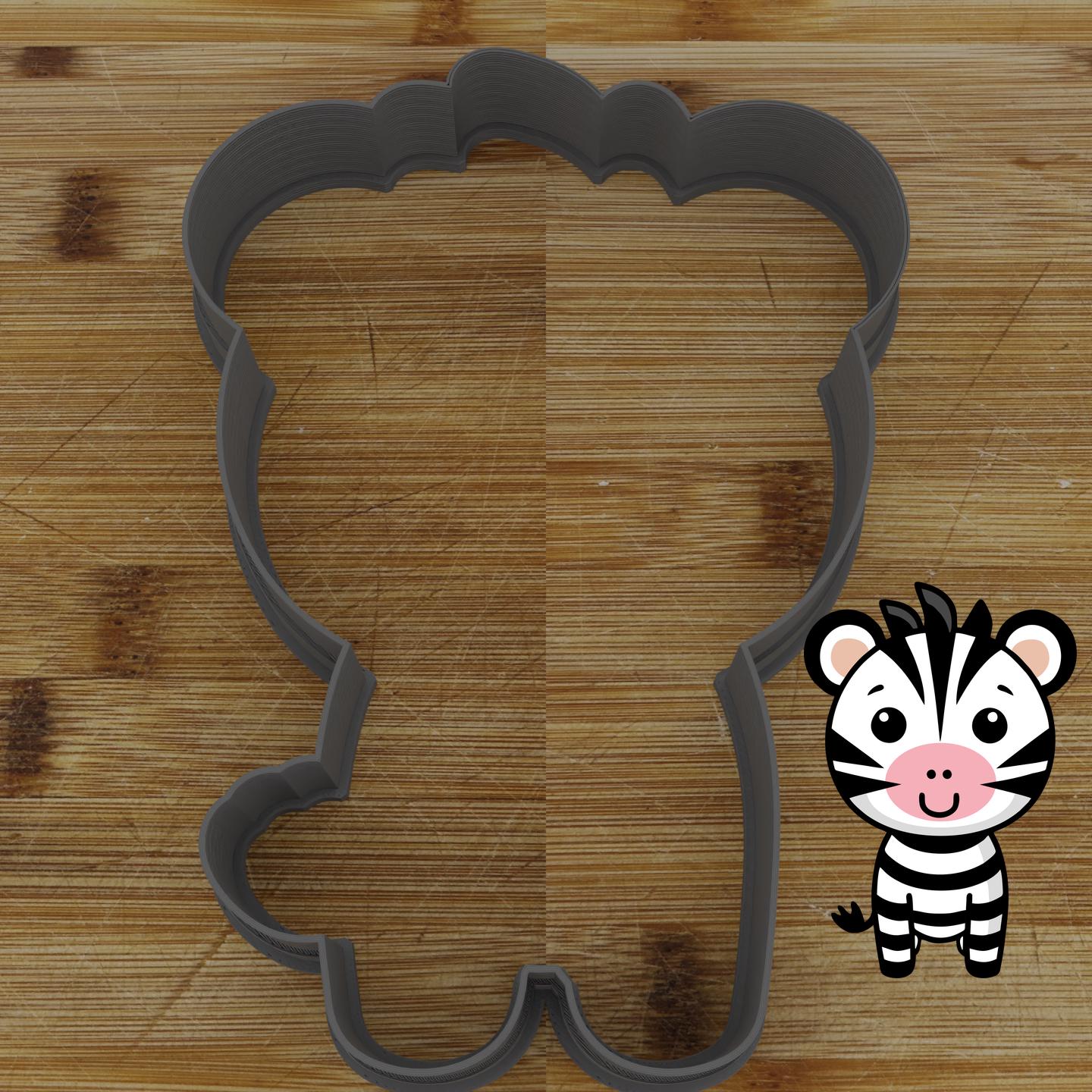 Personalizable 2 pc. Zebra Cookie Cutter | Safari Animal Party Favor