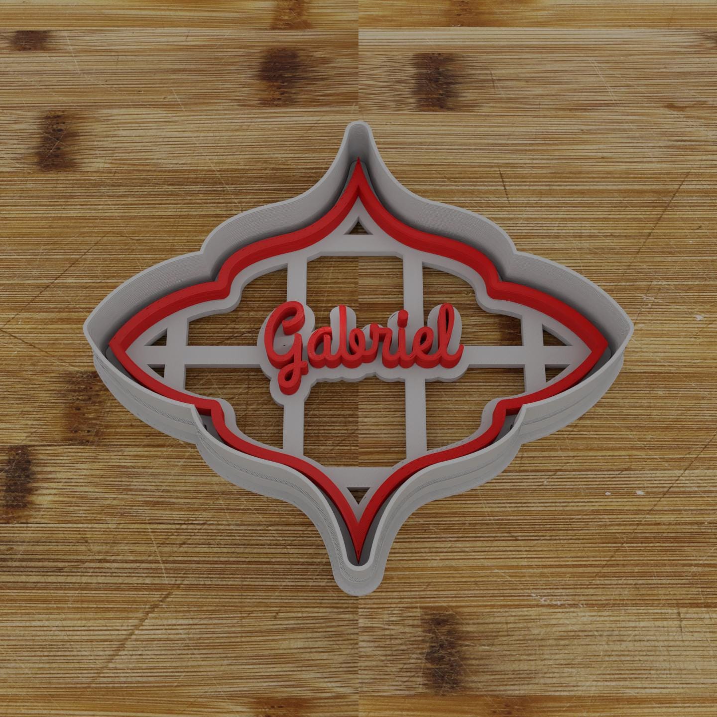 Banner Badge with Ribbon Cookie Cutter | Personalization Available | Custom Embosser