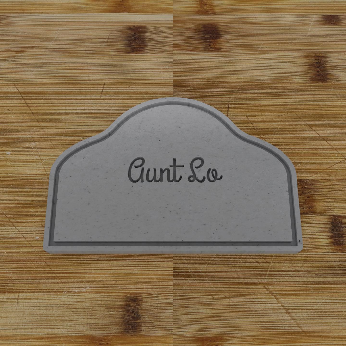 Round Label with Ribbon Cookie Cutter | Personalization Available | Custom Embosser