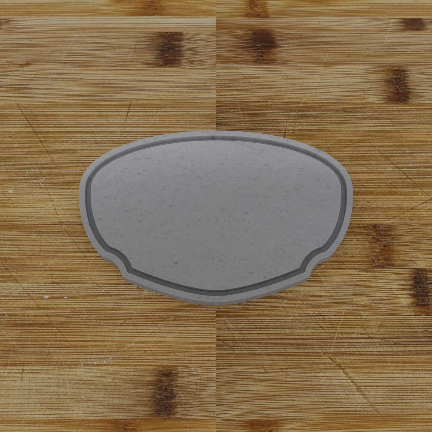 Simple Oval Badge Cookie Cutter | Personalization Available | Custom Embosser