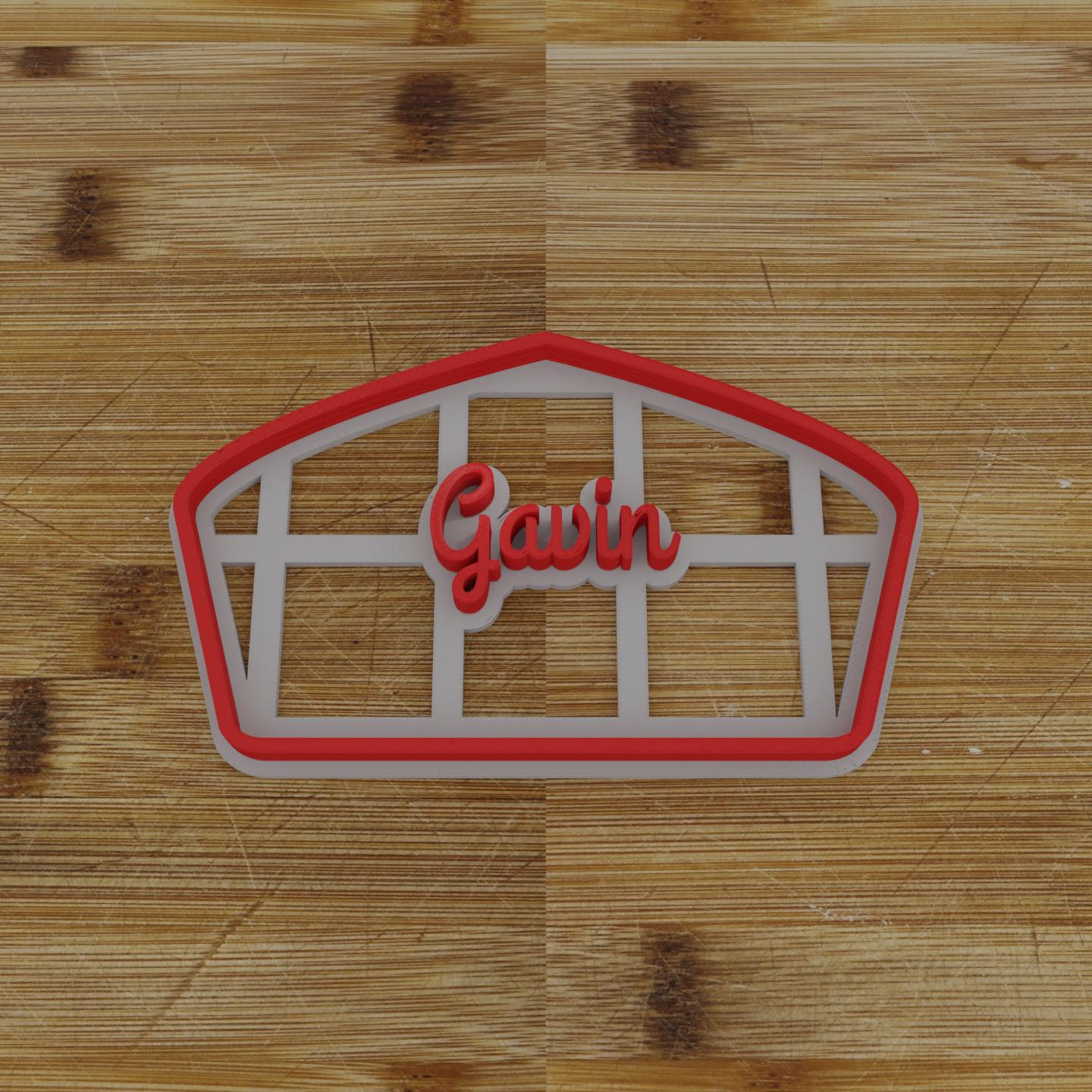 Round Rectangular Label Cookie Cutter | Personalization Available | Custom Embosser