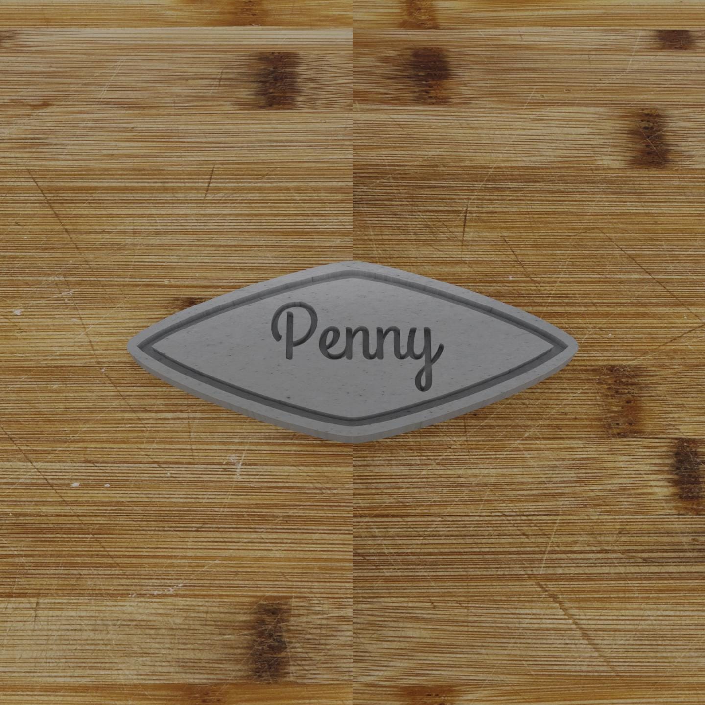 Narrow Shield Cookie Cutter | Personalization Available | Custom Embosser