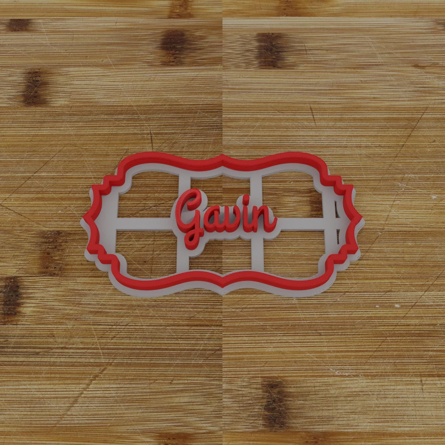 Ornate Badge Cookie Cutter | Personalization Available | Custom Embosser