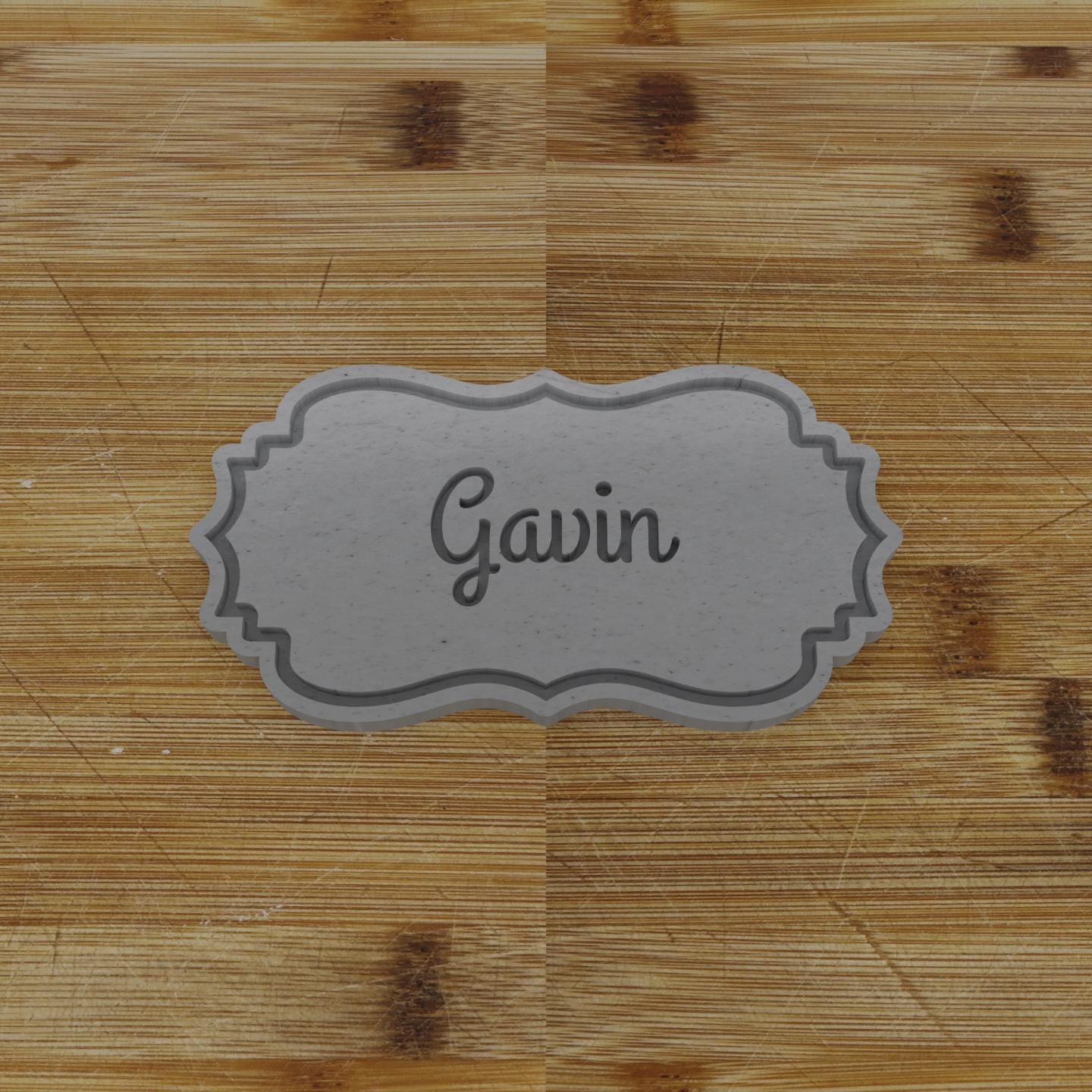 Ornate Badge Cookie Cutter | Personalization Available | Custom Embosser