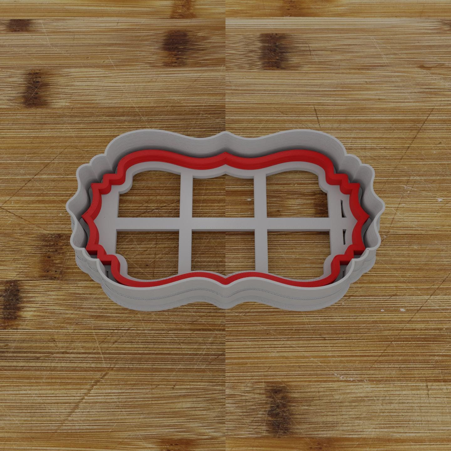 Ornate Badge Cookie Cutter | Personalization Available | Custom Embosser